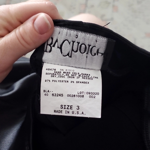 By Choice Black Faux Leather Y2K mini skirt - Sz 3 - Picture 4 of 5